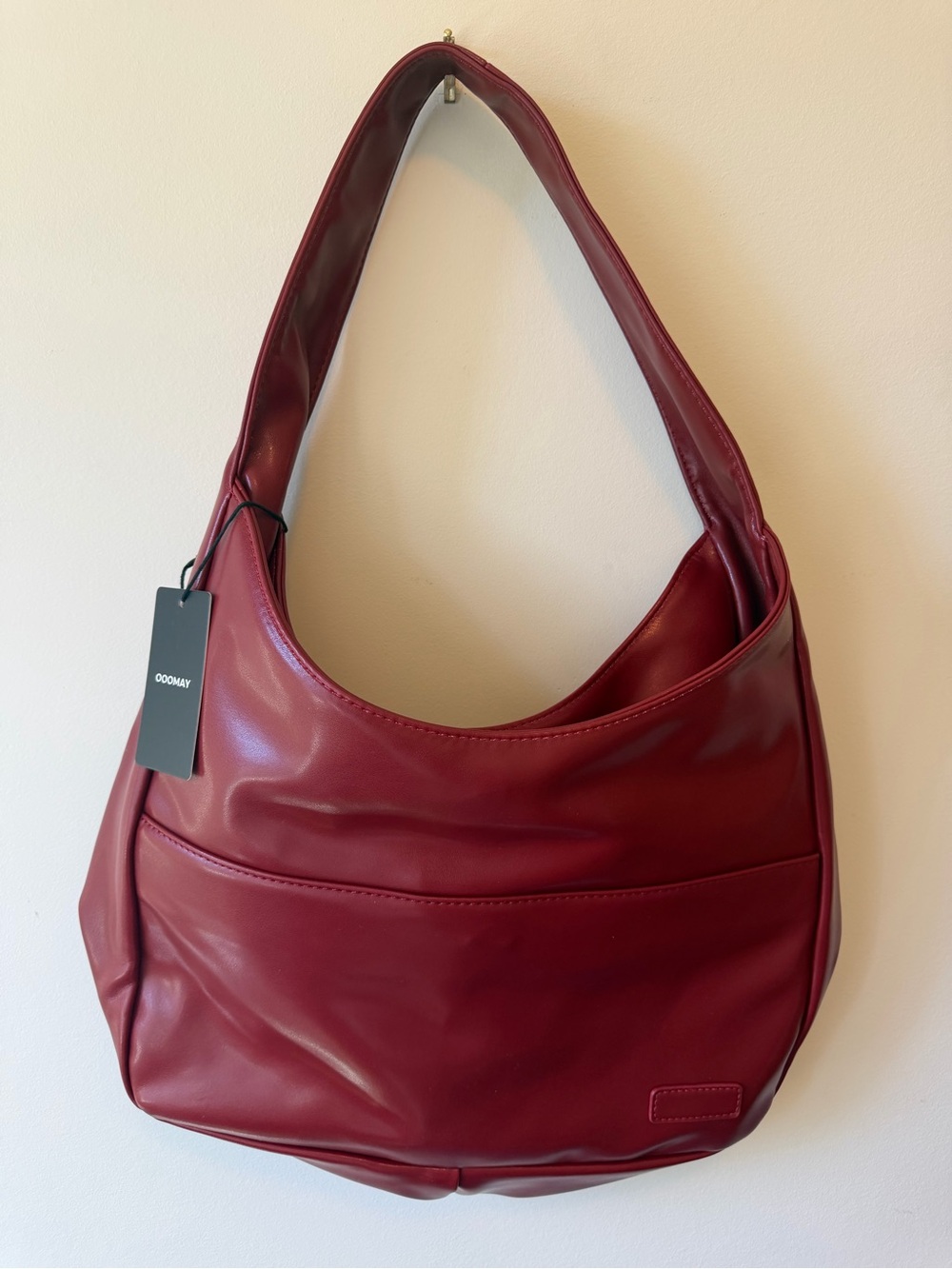Casual Red Shoulder Laptop Bag for Women